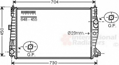 VAN WEZEL 01002132 -  Радиатор, охлаждение двигателя